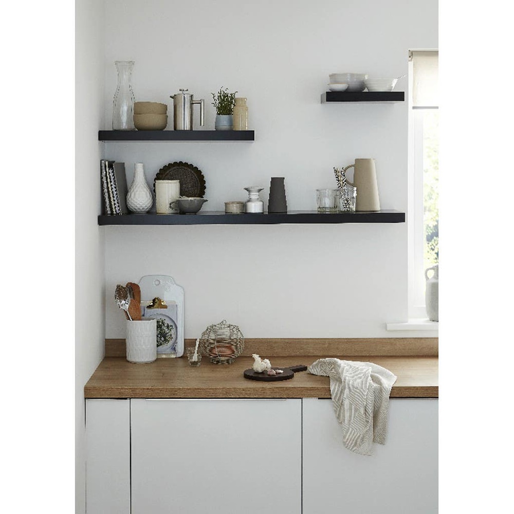 Polita GOODHOME Cusko, melamina, 30 x 23.5 x 3.8 cm, negru