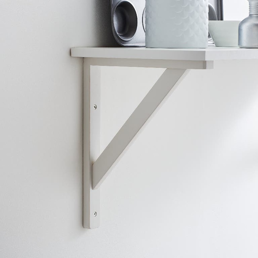 Suport raft GOODHOME Timber, lemn, 30 x 3 x 25 cm, alb