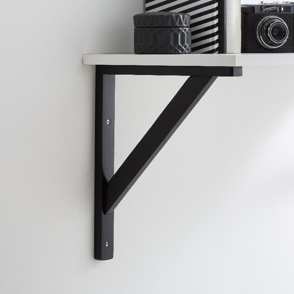 Suport raft GOODHOME Timber, lemn, 30 x 3 x 25 cm, negru