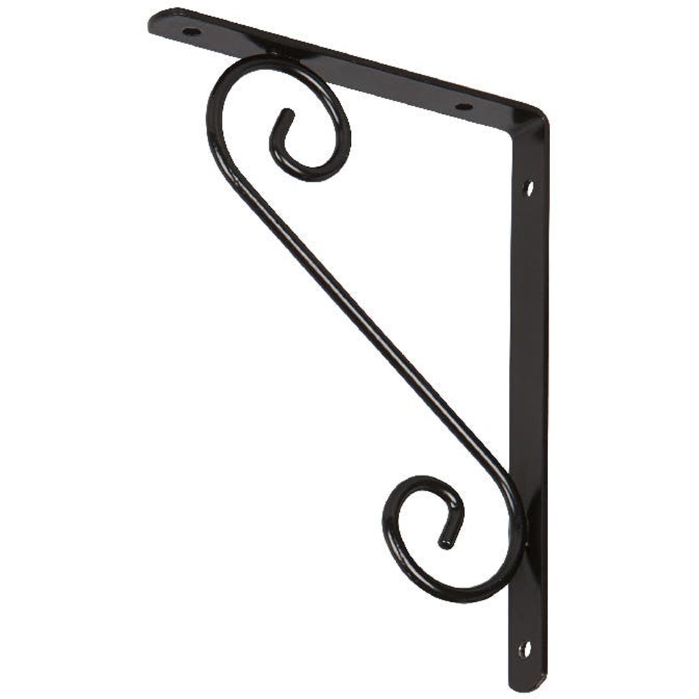 Suport raft GOODHOME Antik, otel, 20 x 2 x 15 cm, negru