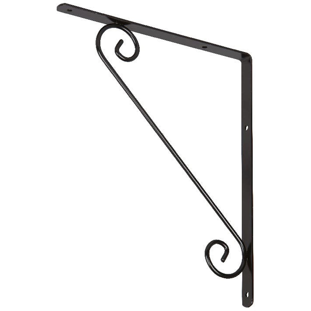 Suport raft GOODHOME Antik, otel, 30 x 2 x 25 cm, negru