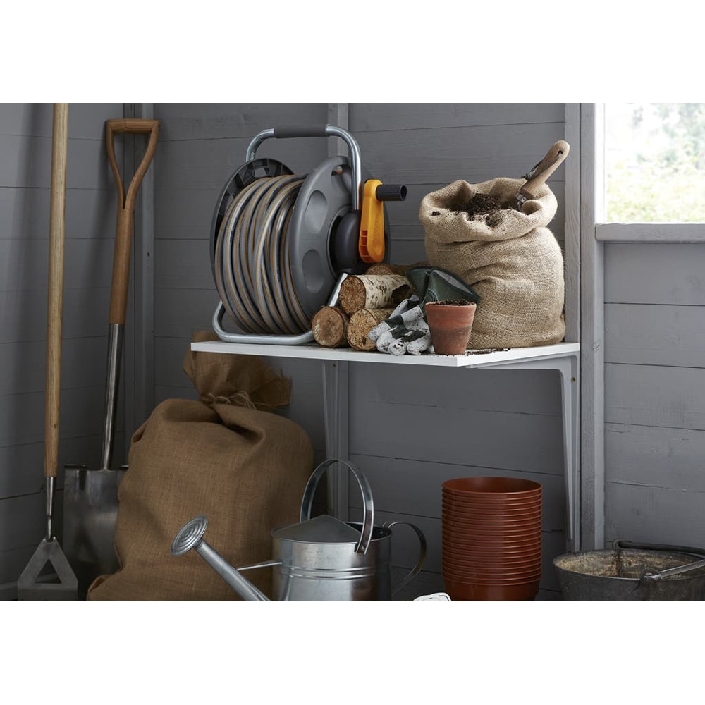 Suport raft GOODHOME, aluminiu, 45 x 4 x 40 cm, gri