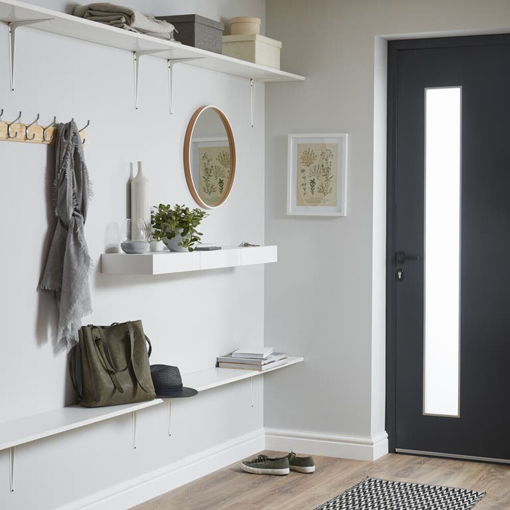 Suport raft GOODHOME, otel, 6 x 6.5 x 6 cm, 2 bucati, auriu