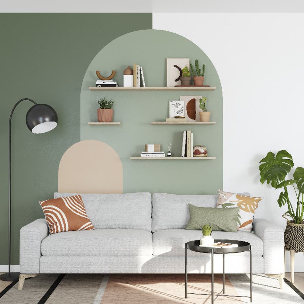 Polita GOODHOME Rigga, melamina, 19 x 60 x 1.8 cm, stejar