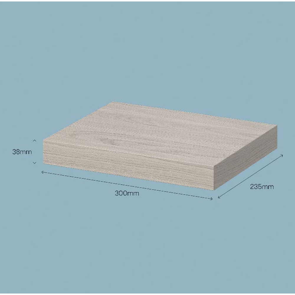 Polita GOODHOME Cusko, melamina, 30 x 23.5 x 3.8 cm, stejar