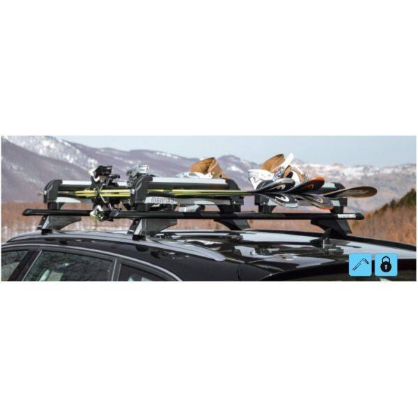 Suport auto ski/snowboard MENABO Iceberg Double, 8 perechi