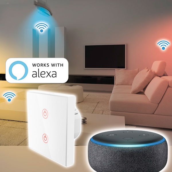 Intrerupator smart  HAMA 176551, Wi-Fi, Touch, alb