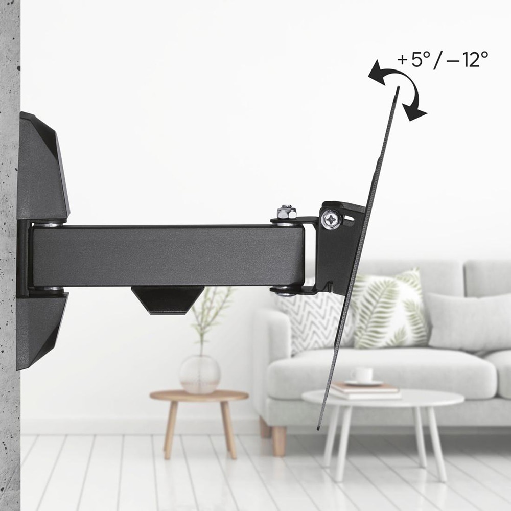Suport TV perete HAMA 220821, reglabil, 19-48", 20kg, negru