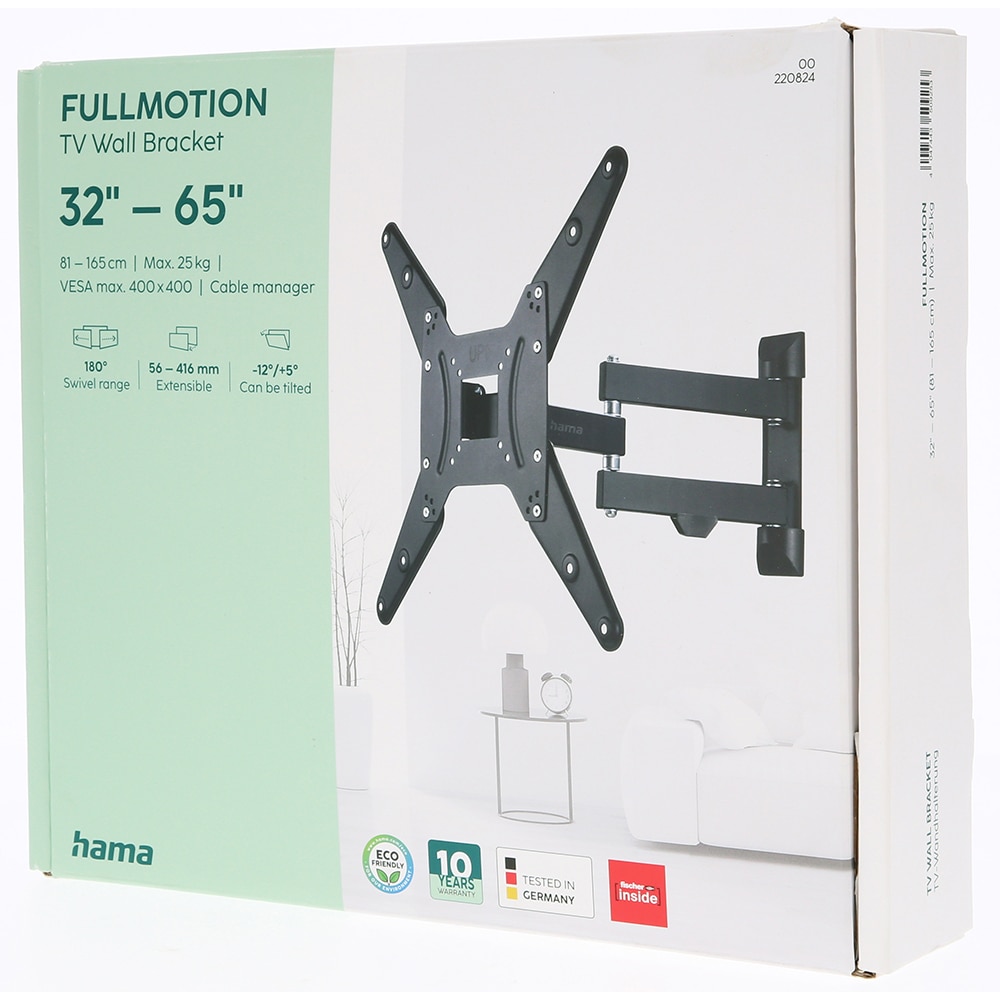 Suport TV perete HAMA 220824, Mobil, 32-65", 25kg, negru