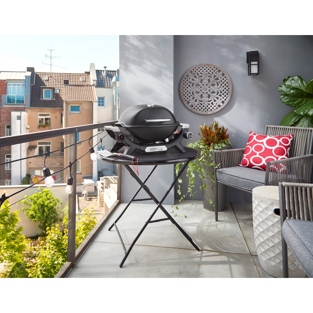 Gratar gaz WEBER Q 1100N, regulator, negru