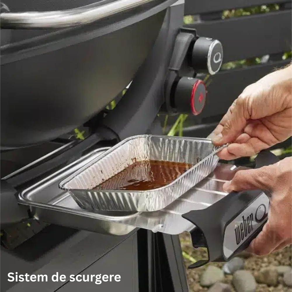 Gratar gaz WEBER Q 1100N, regulator, negru
