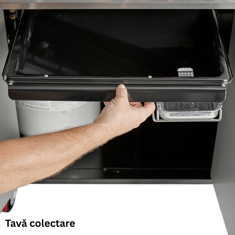 Gratar pe gaz WEBER Genesis E-415, regulator, 4 arzatoare, negru