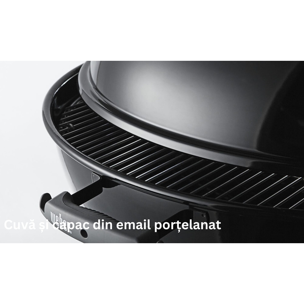 Gratar carbune WEBER Kettle Original, 57 cm, 1 suprafata, 2 roti, negru