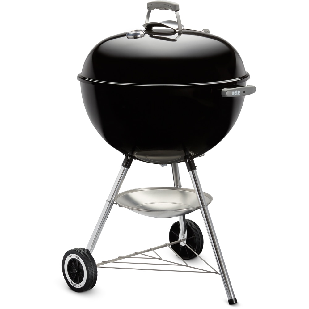 Gratar carbune WEBER Kettle Original, 57 cm, 1 suprafata, 2 roti, negru