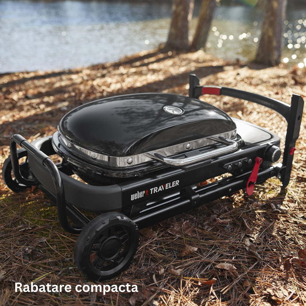 Gratar pe gaz WEBER Traveler Compact, 3.2 kW, 1 suprafata, negru