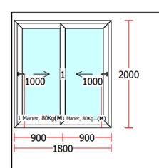 Usa termopan PVC exterior, glisanta, cu geam, 5 C, alb, dreapta, simpla deschidere, 200 x 180 cm  Aplast