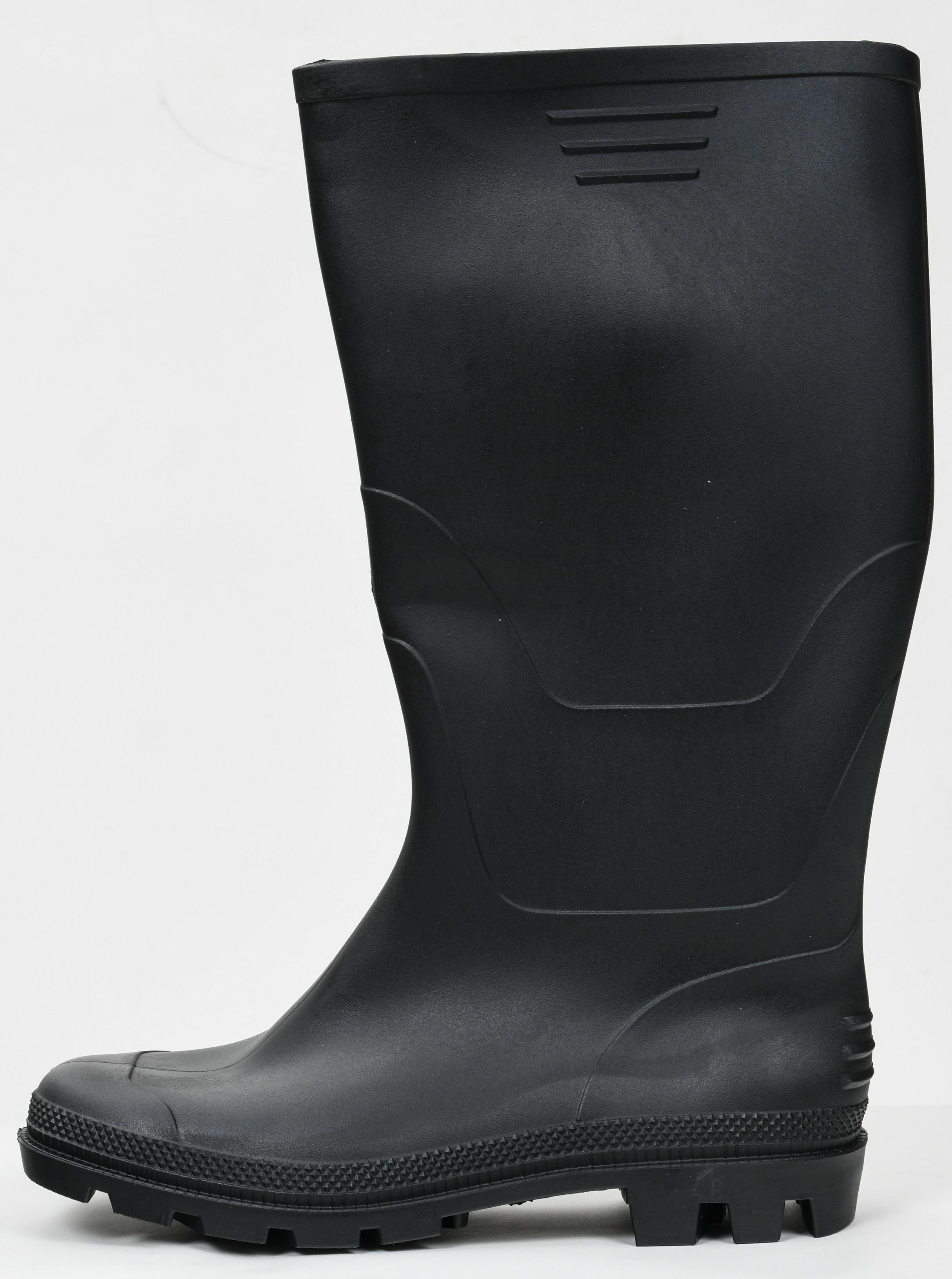 Cizme inalte, PVC, negru, marimea 45  Ginocchio