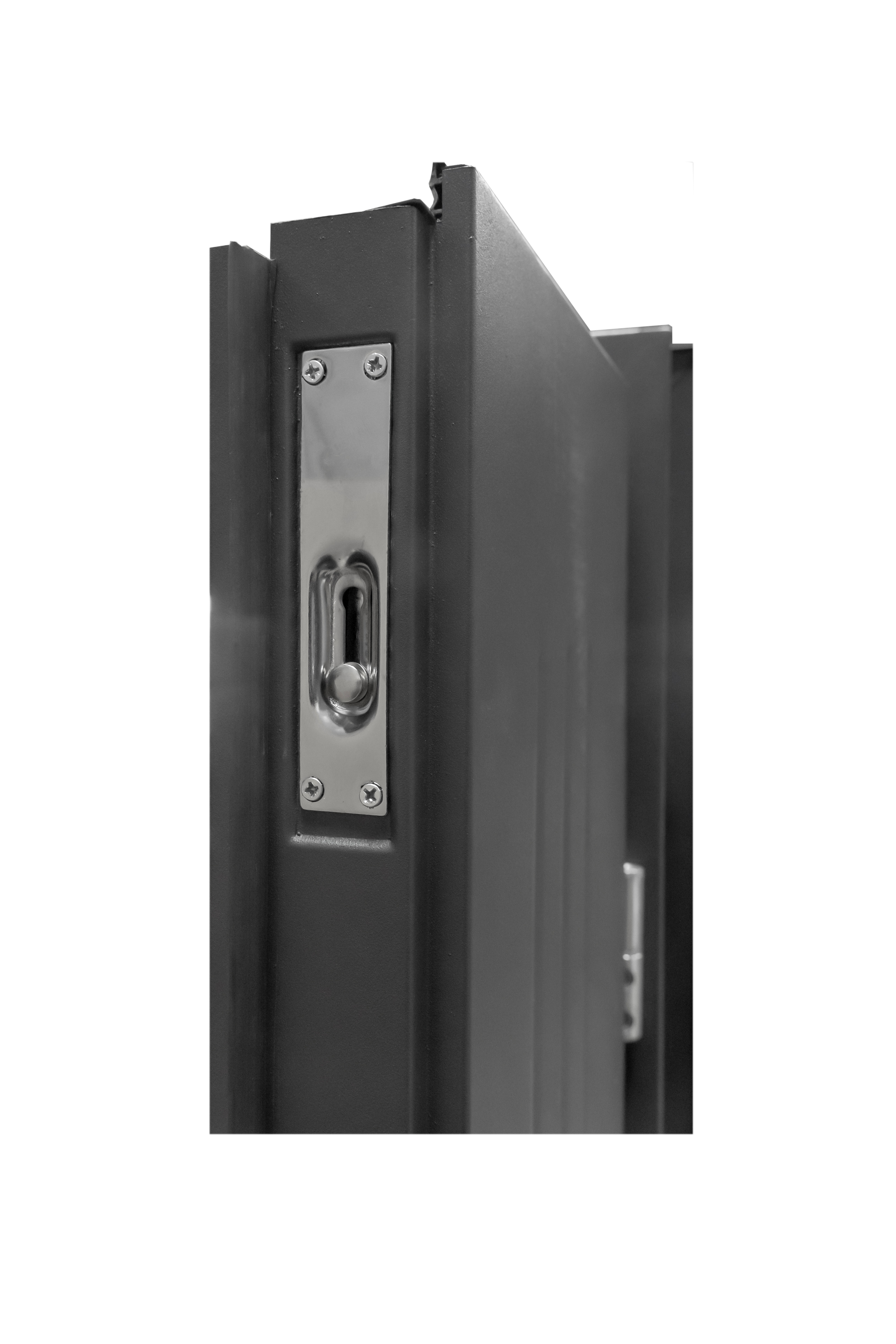 Usa de exterior pentru casa, metalica, antracit, fara geam, dreapta, dubla deschidere, 203 x 124,5 cm  FAM