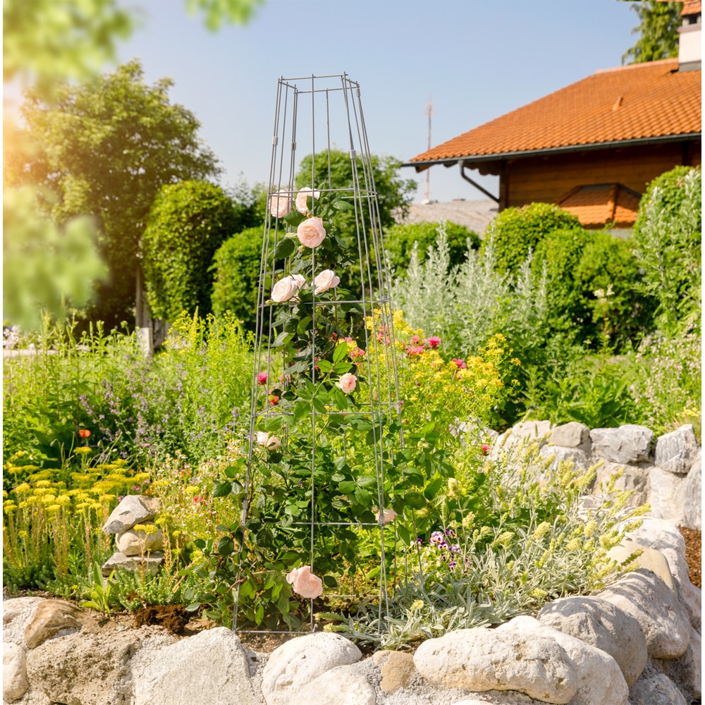 Spalier piramida, otel, 144 x 16 x 40 cm