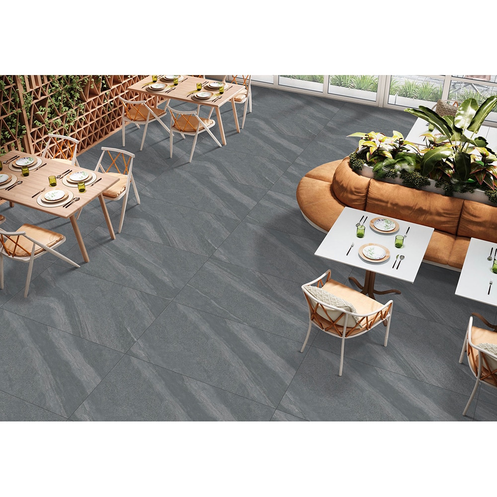 Gresie interior/exterior Sabia Grey, gri mat, 60 x 120 cm, 9 mm, 1.44 m2/cutie