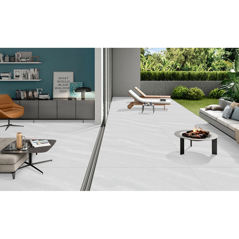 Gresie interior/exterior Sabia Light Grey, gri deschis mat, 60 x 120 cm, 9 mm, 1.44 m2/cutie