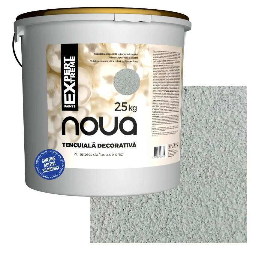 Tencuiala siliconata, 25 kg, gri deschis  Noua