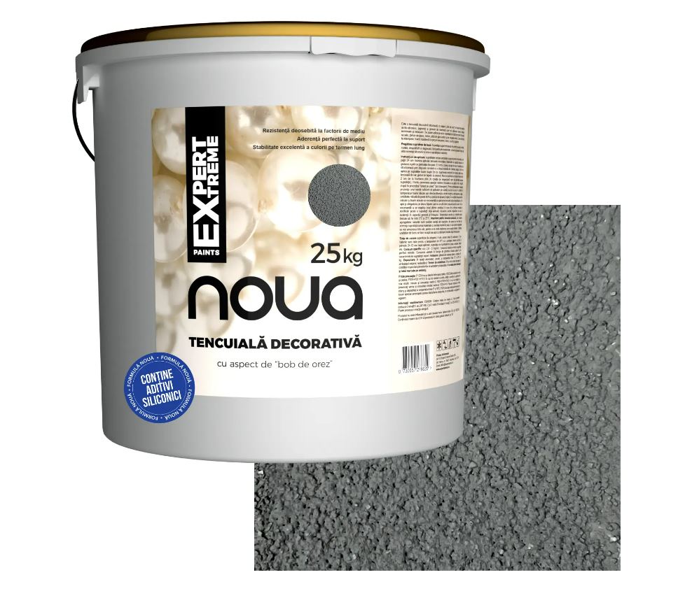 Tencuiala siliconata, 25 Kg, gri inchis  Noua