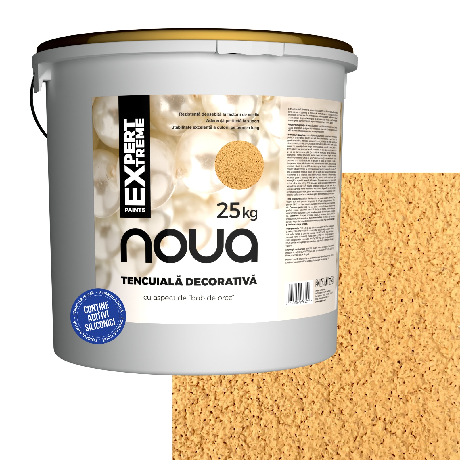 Tencuiala siliconica, 25 Kg, galben  Noua