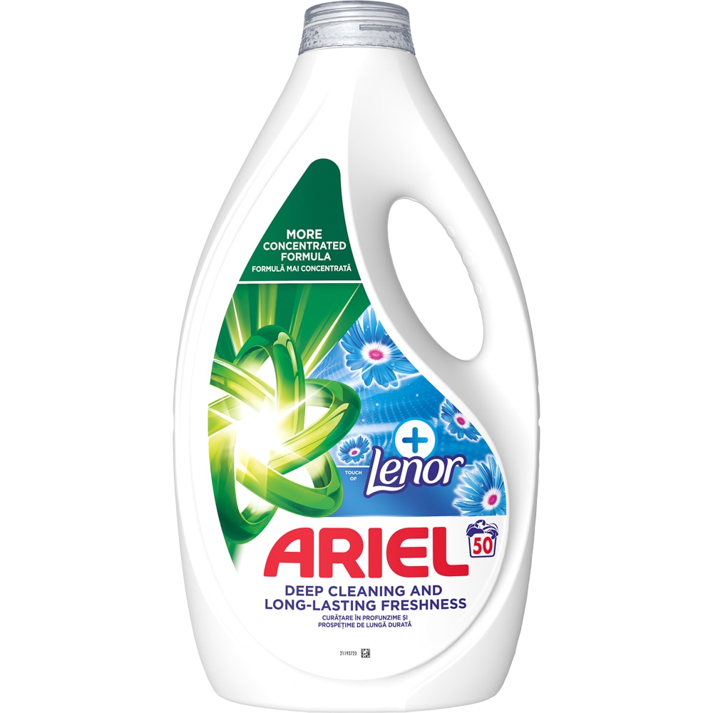 Detergent lichid ARIEL Touch of Lenor, Fresh Air, 2.25 l, 50 spalari