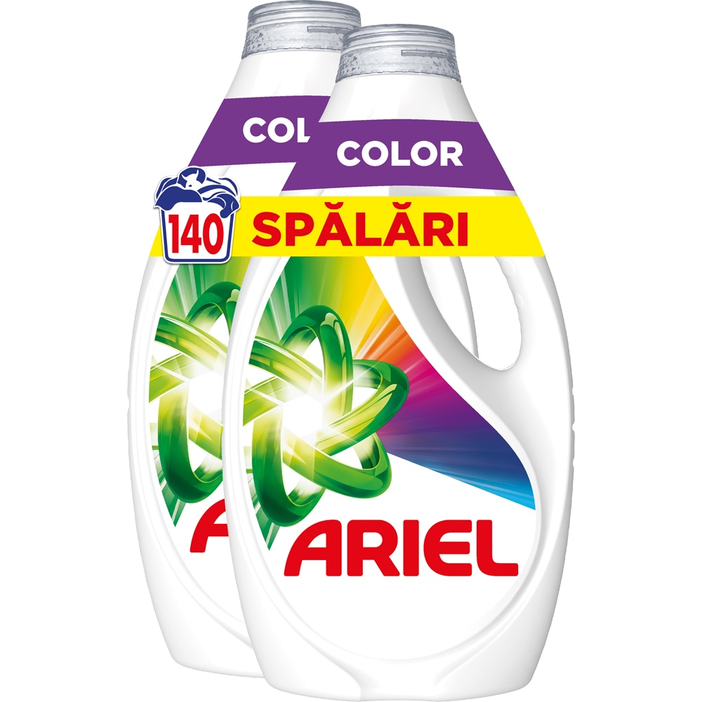 Detergent lichid ARIEL Color, 2 x 3.15l, 140 spalari