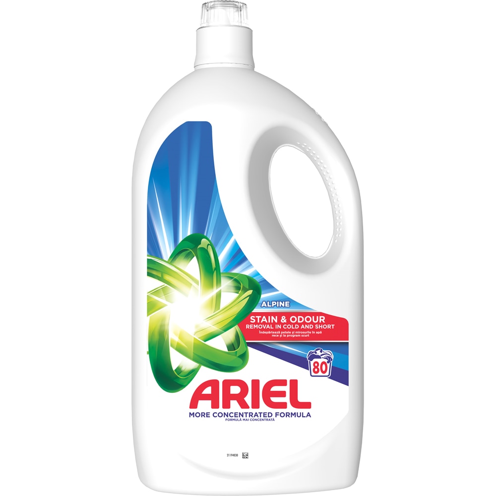 Detergent lichid ARIEL Alpine, 3.6 l, 80 spalari