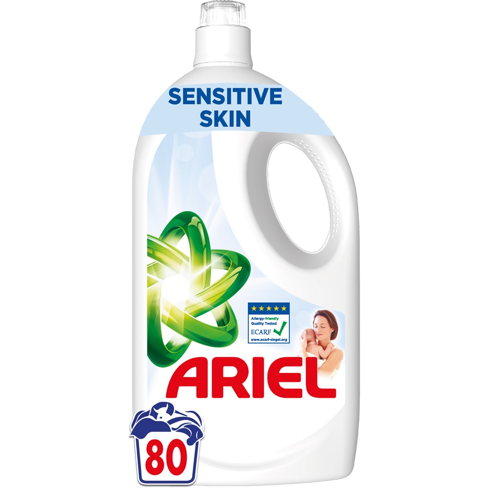 Detergent lichid ARIEL Sensitive, 3.6 l, 80 spalari