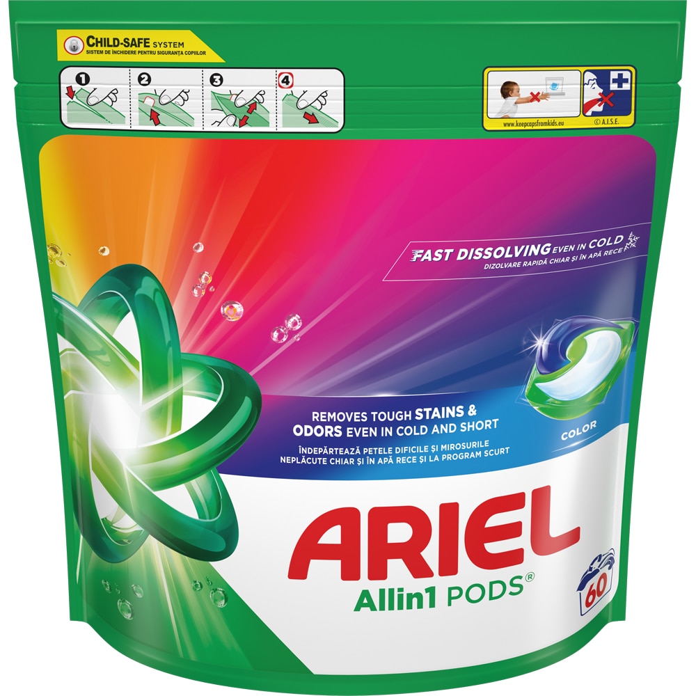 Detergent capsule ARIEL Allin1 PODS Color, 60 spalari