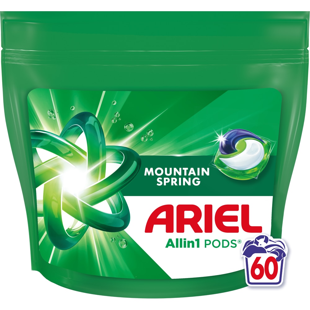 Detergent capsule ARIEL Allin1 PODS Mountain Spring, 60 spalari