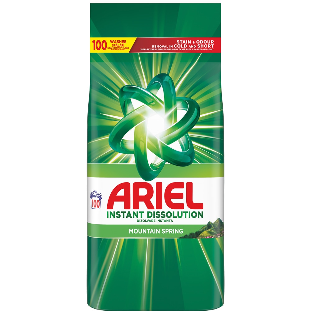 Detergent automat ARIEL Mountain Spring, 6.5 kg, 100 spalari