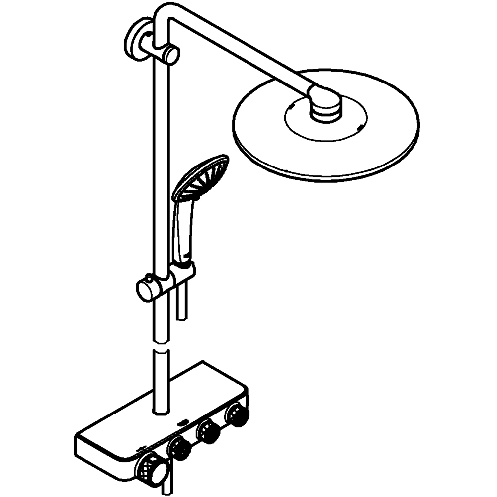 Sistem dus GROHE Euphoria SmartControl 310 26507DA0, termostat, 3 functii, cupru