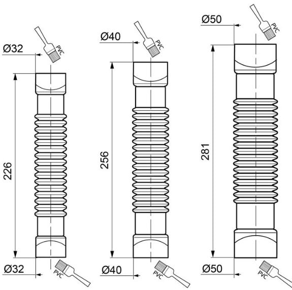 Racord universal Wirquin Magicoude 79010003, polipropilena, D 50mm, negru