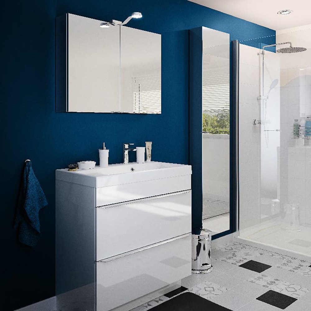 Masca lavoar GOODHOME Imandra, 80 x 45 x 82 cm, alb