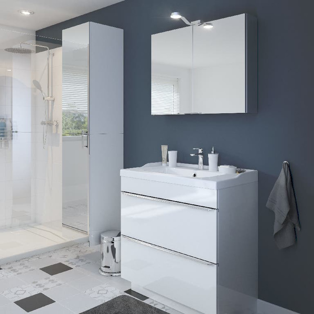 Masca lavoar GOODHOME Imandra, 80 x 45 x 82 cm, alb