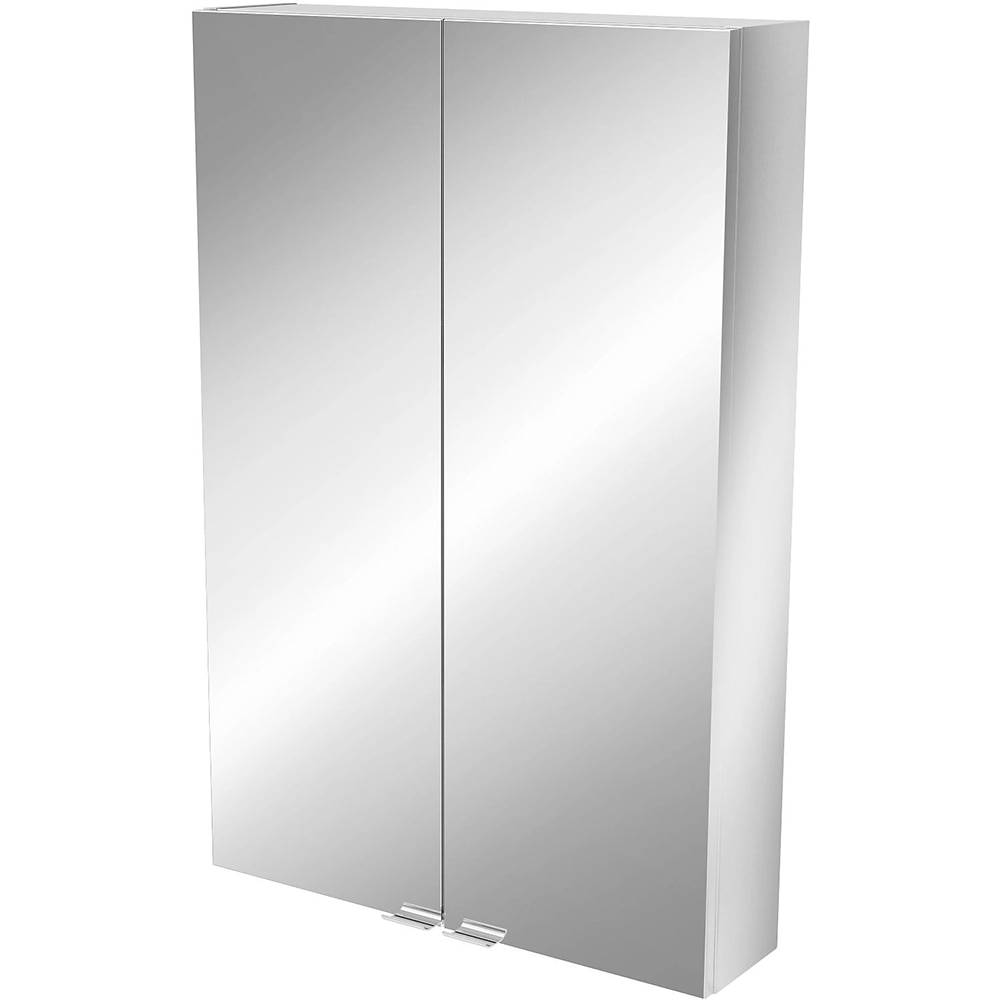 Dulap baie cu oglinda GOODHOME Imandra, 90 x 15 x 60 cm, gri deschis