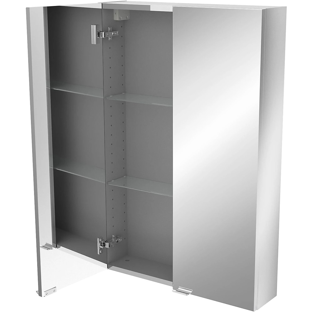 Dulap baie cu oglinda GOODHOME Imandra, 90 x 15 x 60 cm, gri deschis