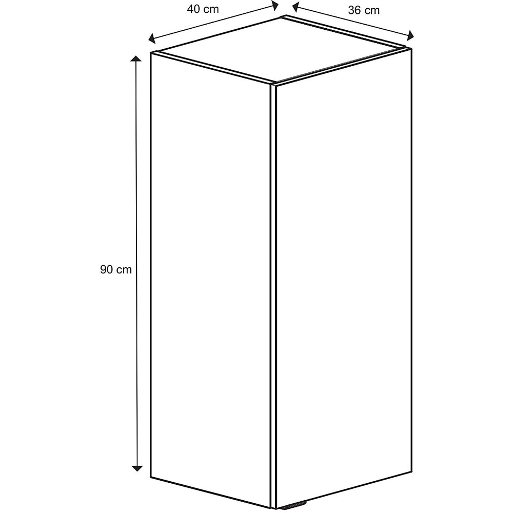 Dulap baie GOODHOME Imandra, 40 x 36 x 90 cm, alb