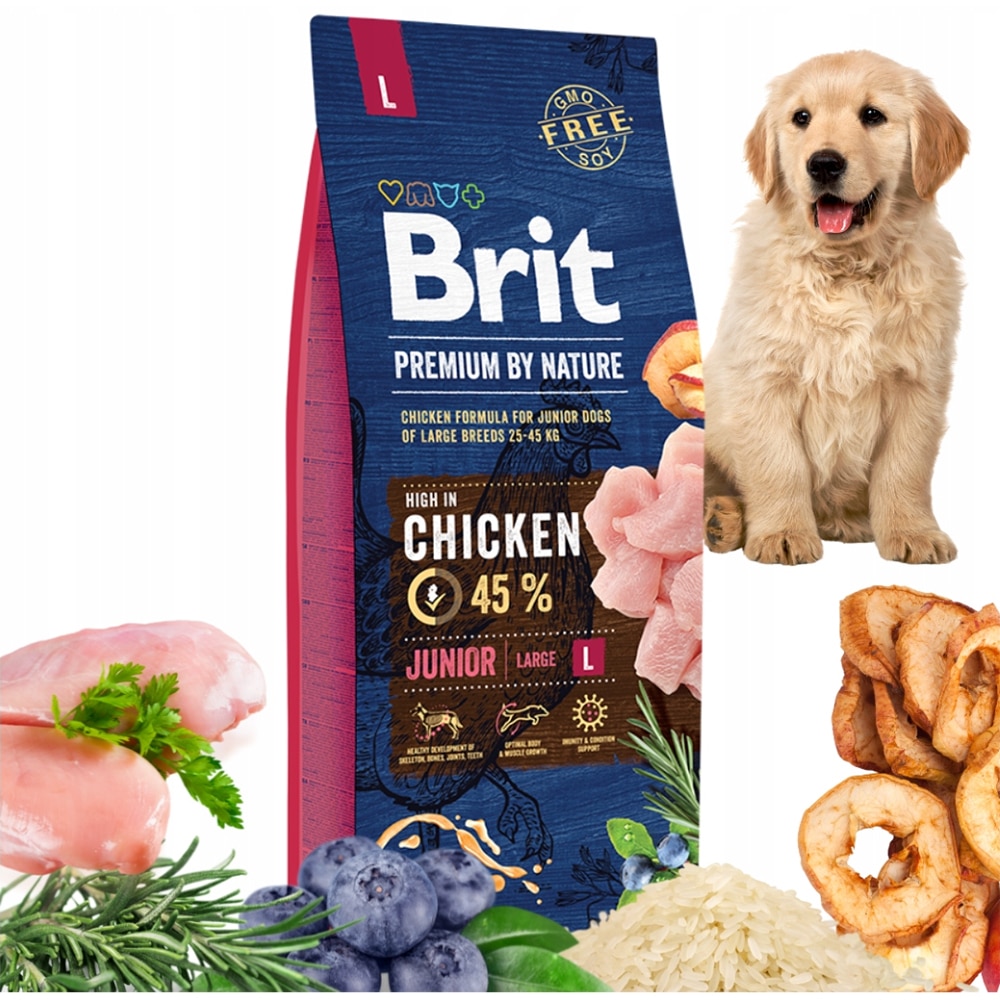 Hrana uscata pentru caini BRIT Premium by Nature Large Breed, Junior, Pui, 15 kg