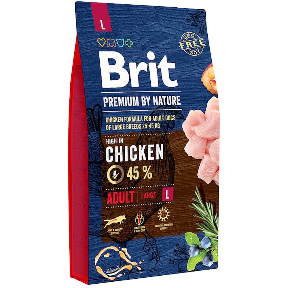 Hrana uscata pentru caini Brit Premium By Nature Large, Adult, Pui, 8 kg