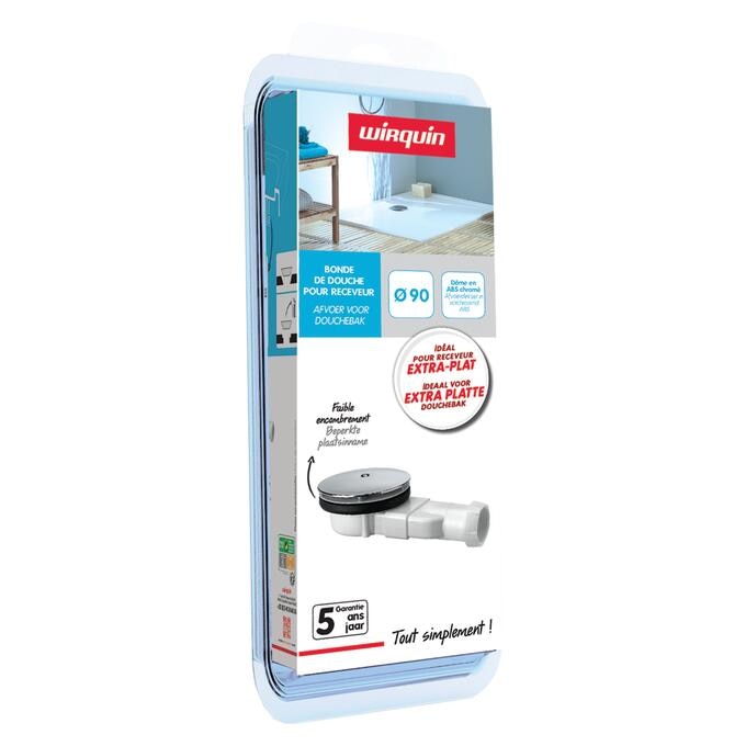 Sifon cadita bonde extraplat Wirquin 30720138, D 90 mm