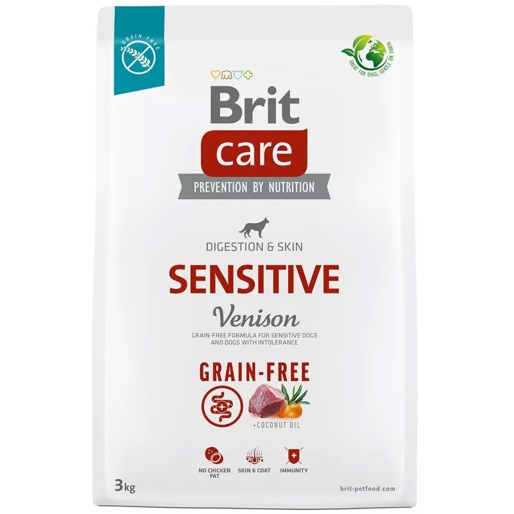 Hrana uscata pentru caini BRIT CARE Grain Free Sensitive, Adult, Vanat, 3 kg