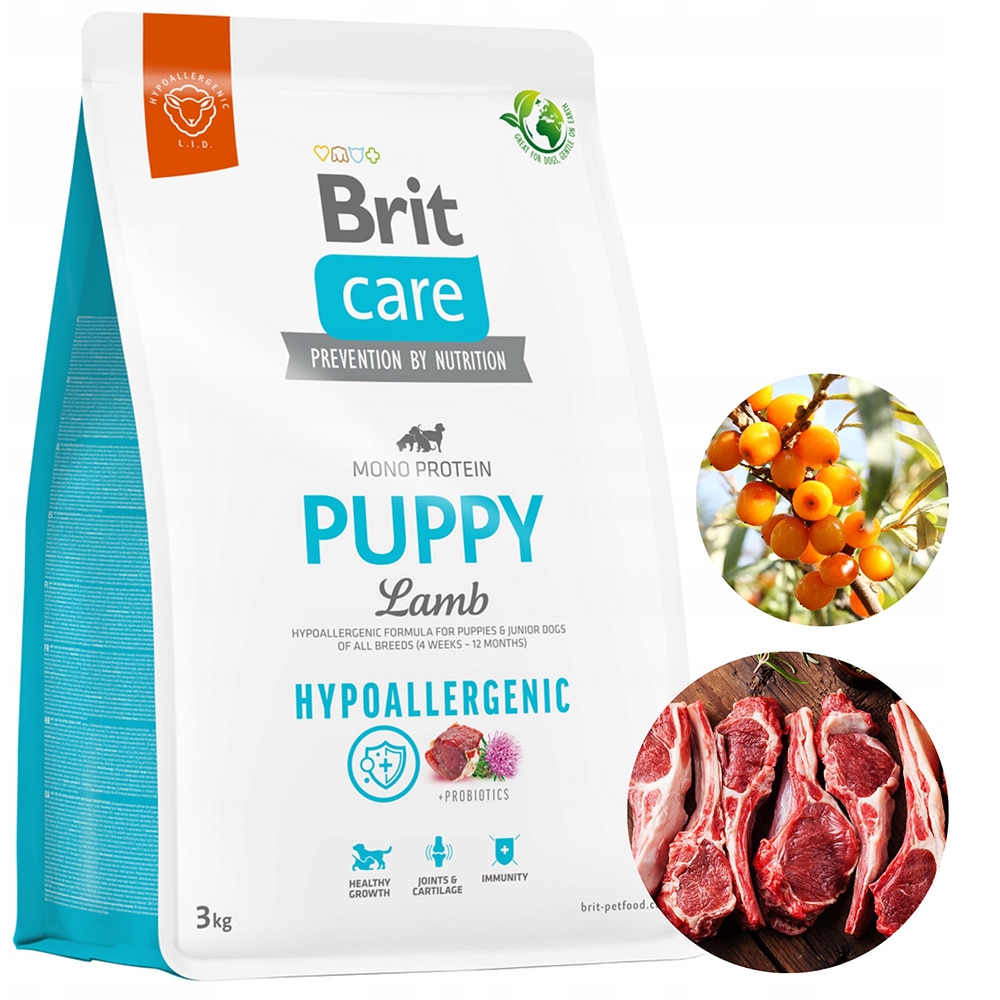 Hrana uscata pentru caini BRIT CARE Hypoallergenic, Junior, Miel, 3 kg