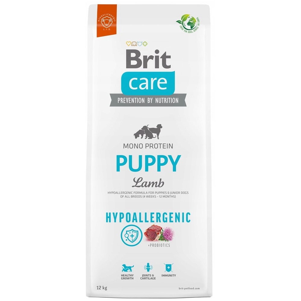 Hrana uscata pentru caini BRIT CARE Hypoallergenic, Junior, Miel, 12 kg