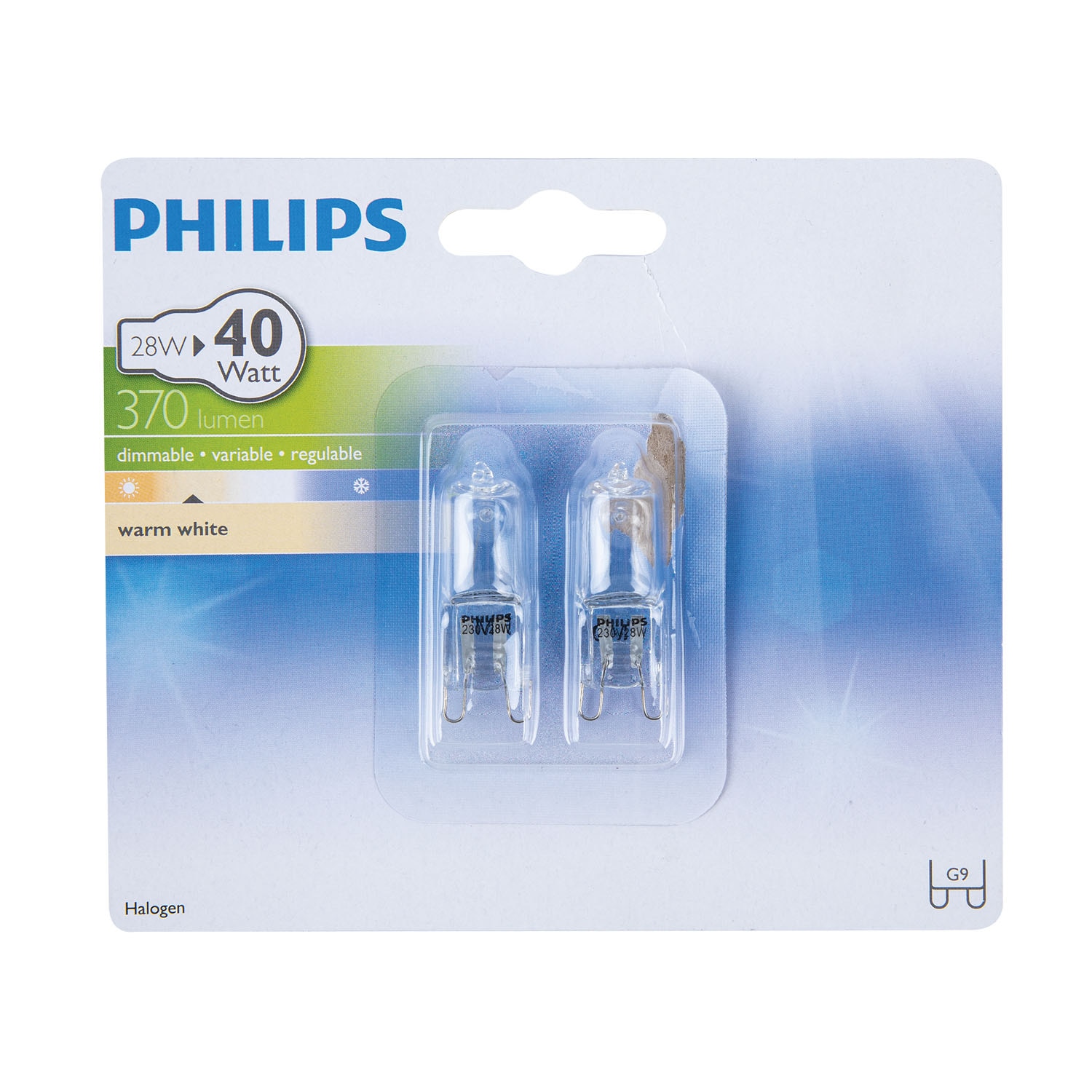 Set 2 Becuri Halogen 28W G9 230V Cl