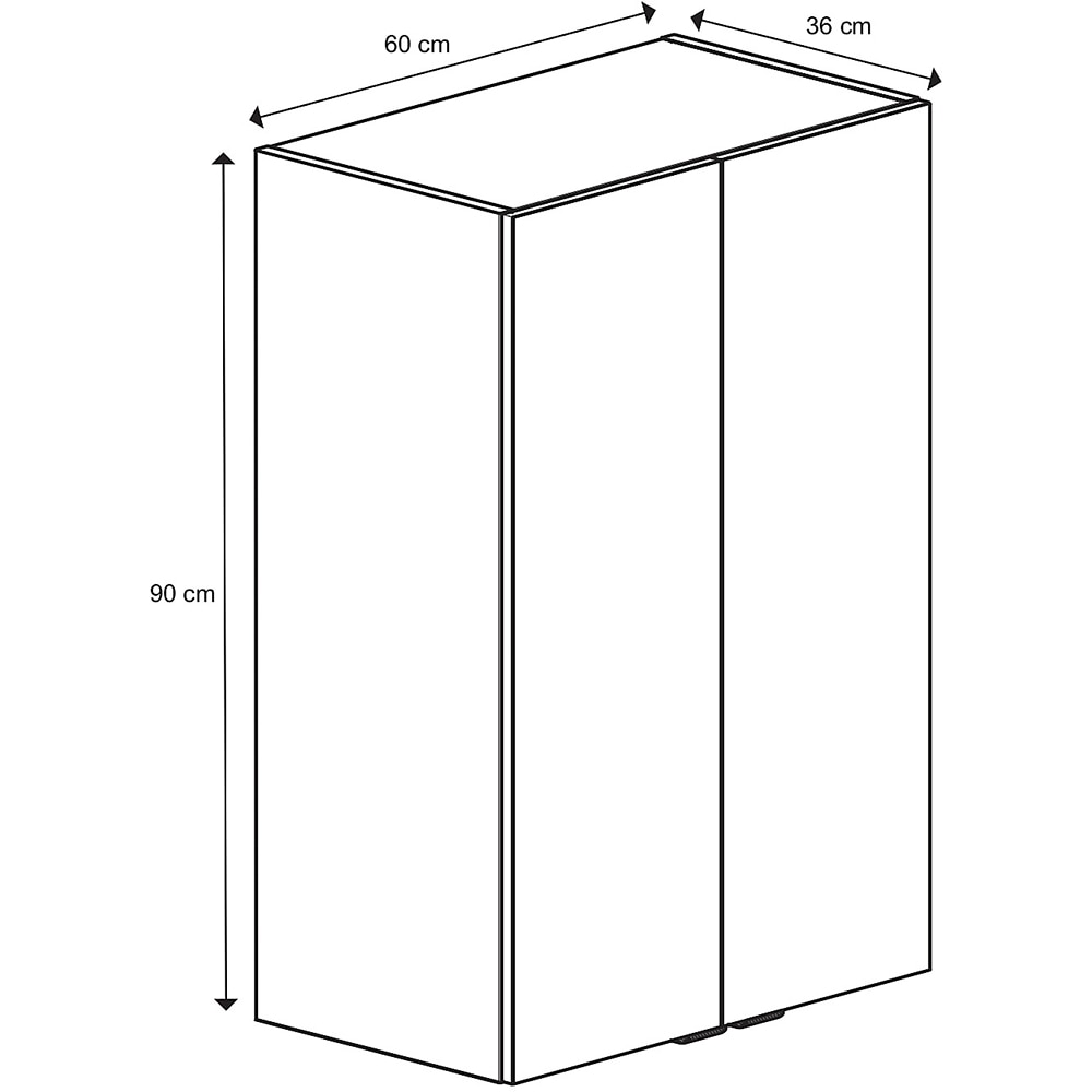 Dulap baie GOODHOME Imandra, 60 x 36 x 90 cm, alb